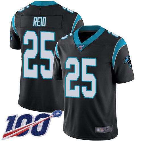 Carolina Panthers Limited Black Men Eric Reid Home Jersey NFL Football #25 100th Season Vapor Untouchable